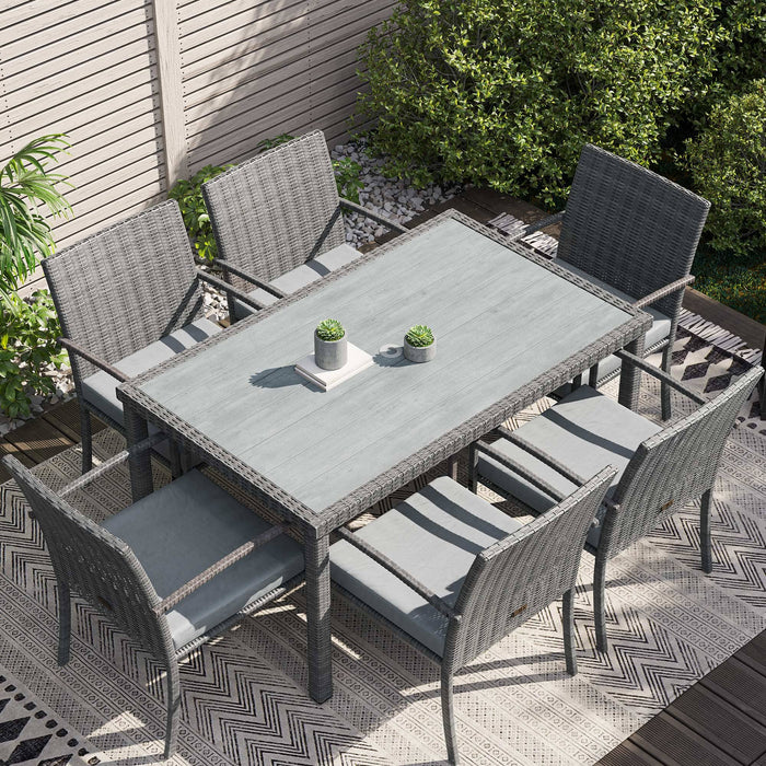 Wicker Outdoor Dining Table Set