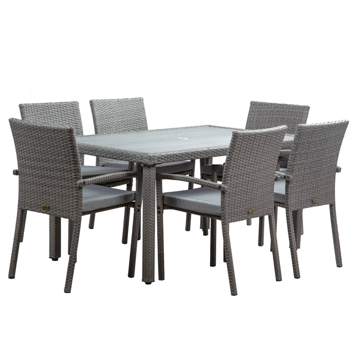 Wicker Outdoor Dining Table Set