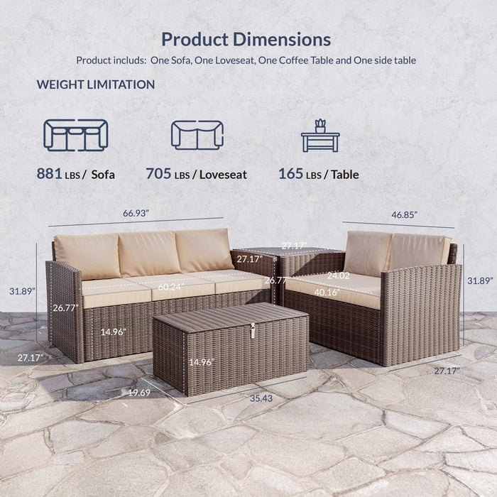 Patio Sectional Sofa Set