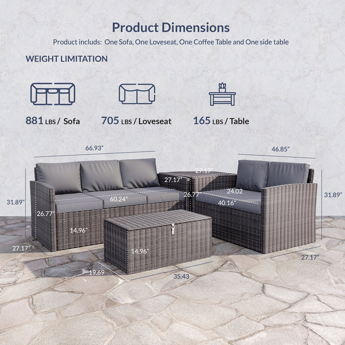 Patio Sectional Sofa Set