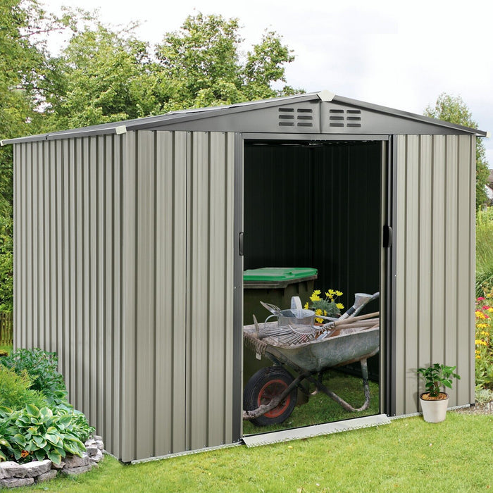 Metal Sliding Door Large Storage Shed