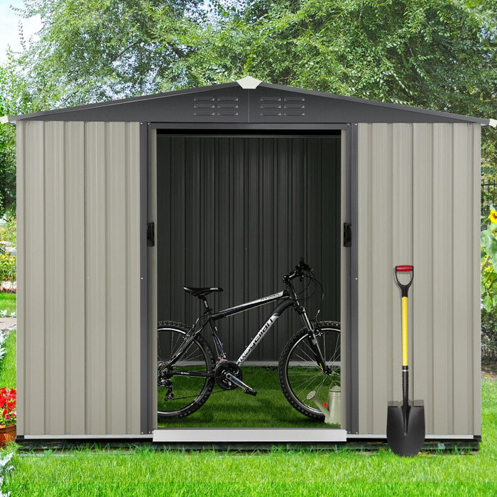 Metal Sliding Door Large Storage Shed