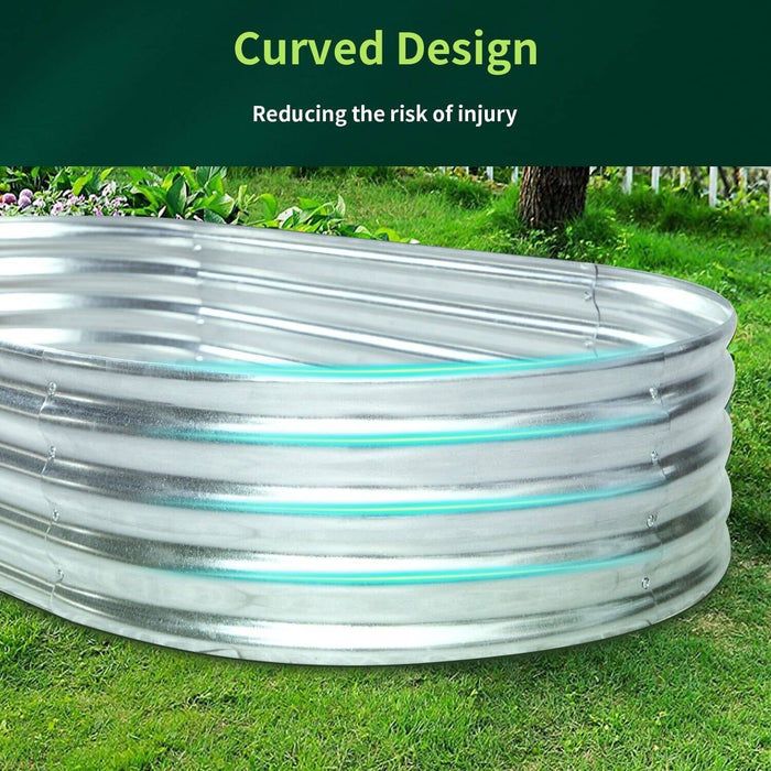 Oval Galvanized Raised Garden Bed