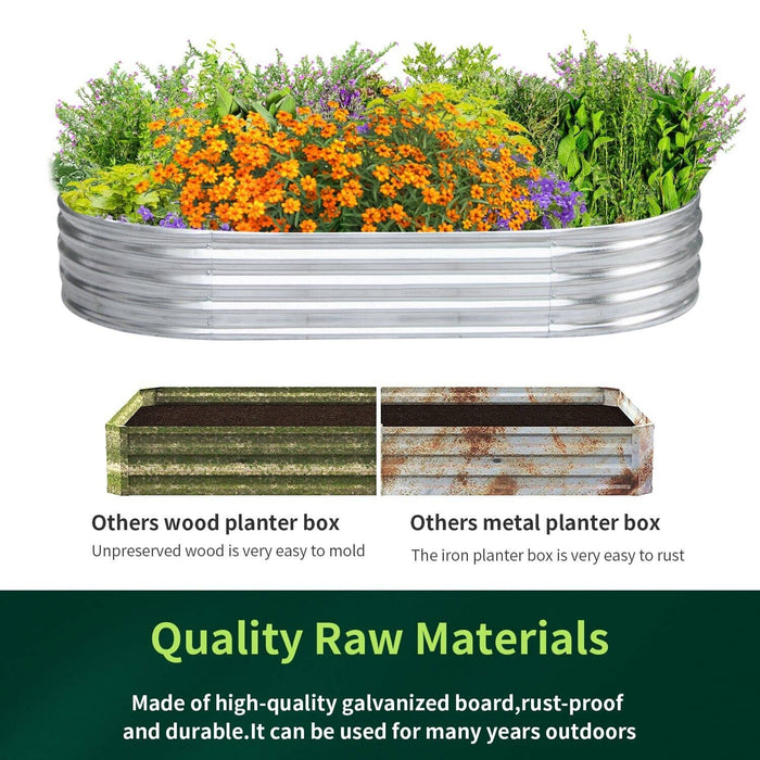 Oval Galvanized Raised Garden Bed