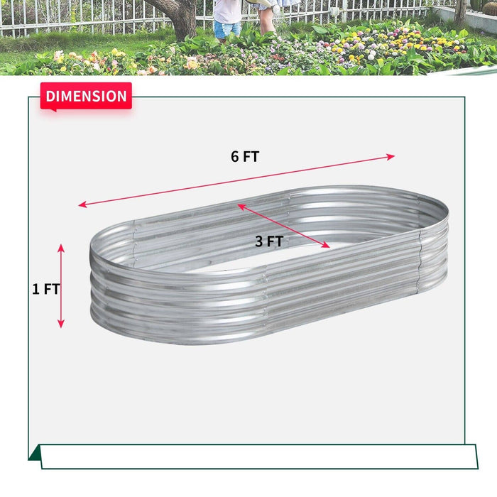 Oval Galvanized Raised Garden Bed