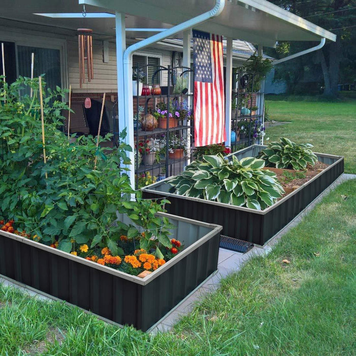 Rectangular Metal Raised Garden Bed