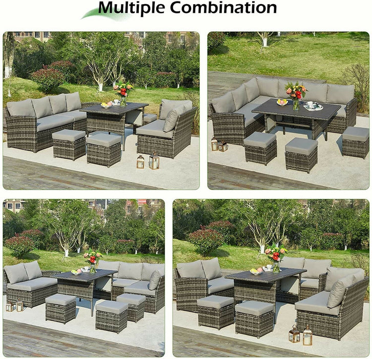 Outdoor Sectional With Table