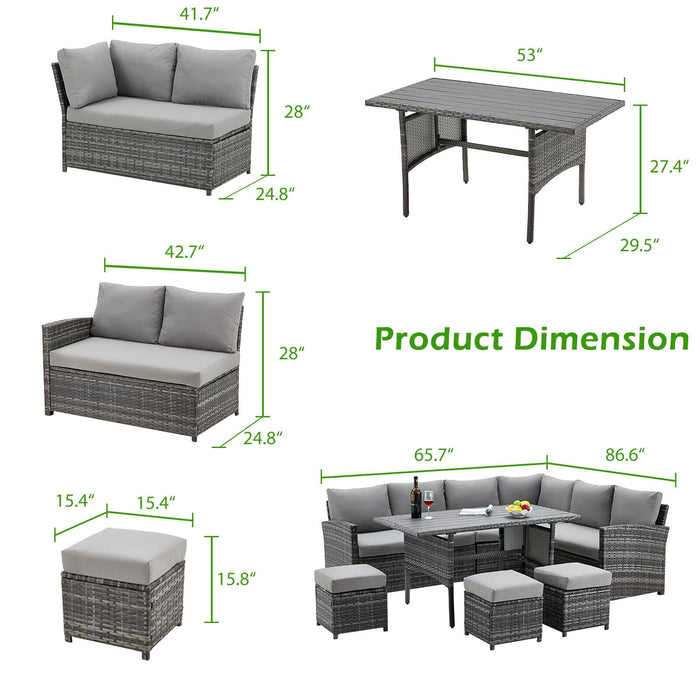 Outdoor Sectional With Table